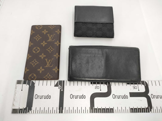 Louis Vuitton Monogram Wallet *1 / Gucci Jackie Wallet *1 / Ferragamo Wallet *1 / 3-Piece Designer Wallet Set