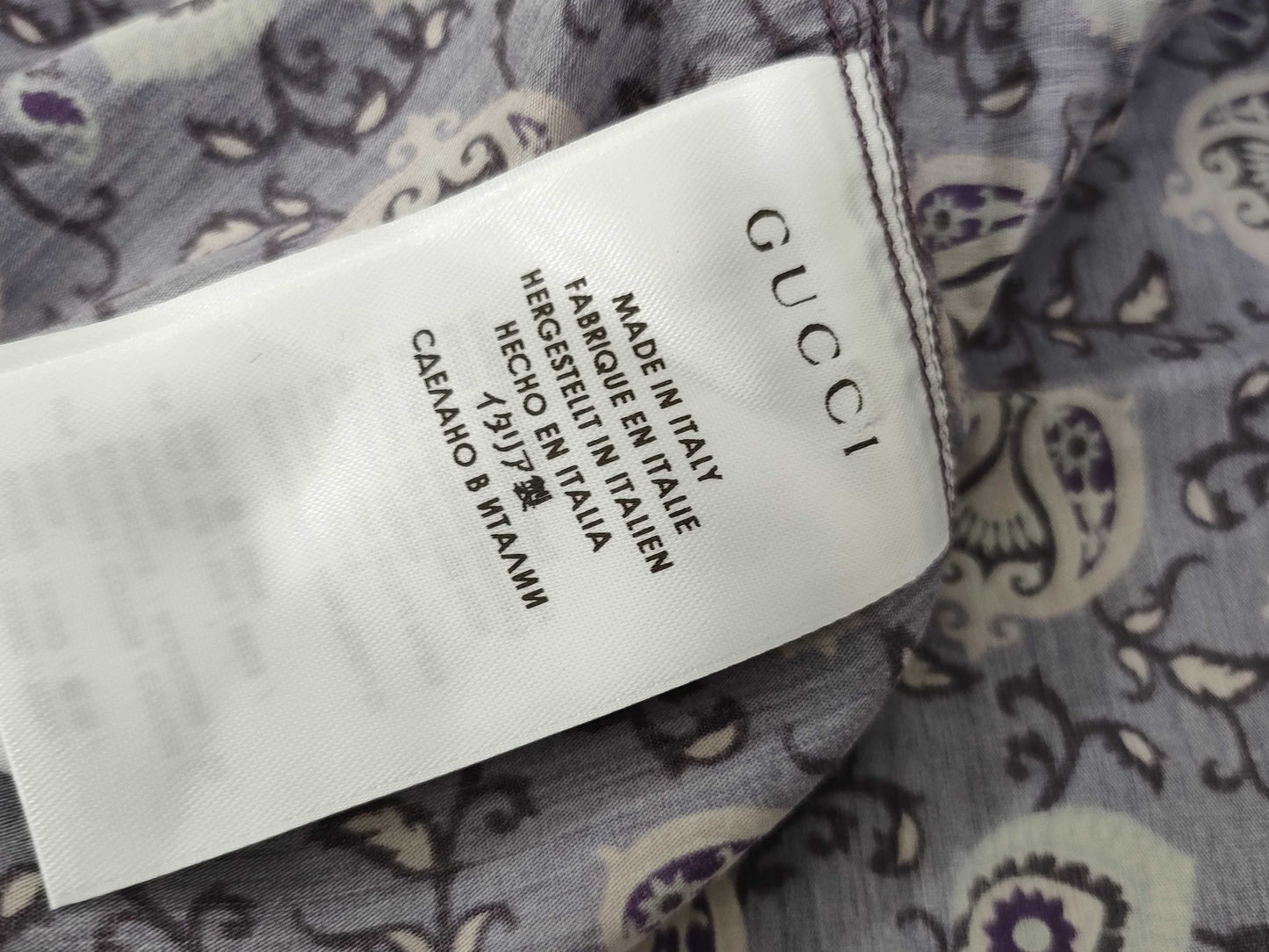 GUCCI Silk Shirt, All-Over Print Shirt