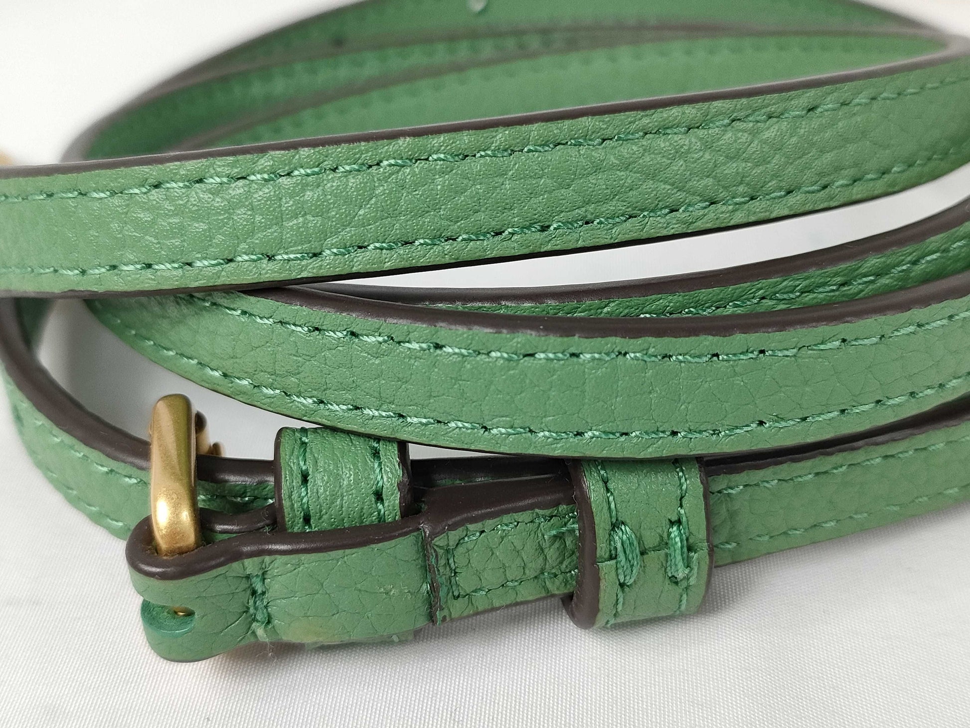 Tory Burch Leather Logo Shoulder Bag Green