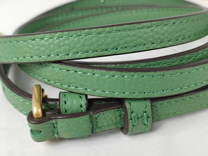 Tory Burch Leather Logo Shoulder Bag Green