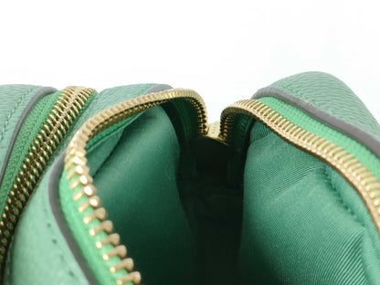 Tory Burch Leather Logo Shoulder Bag Green