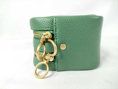 Tory Burch Leather Logo Shoulder Bag Green