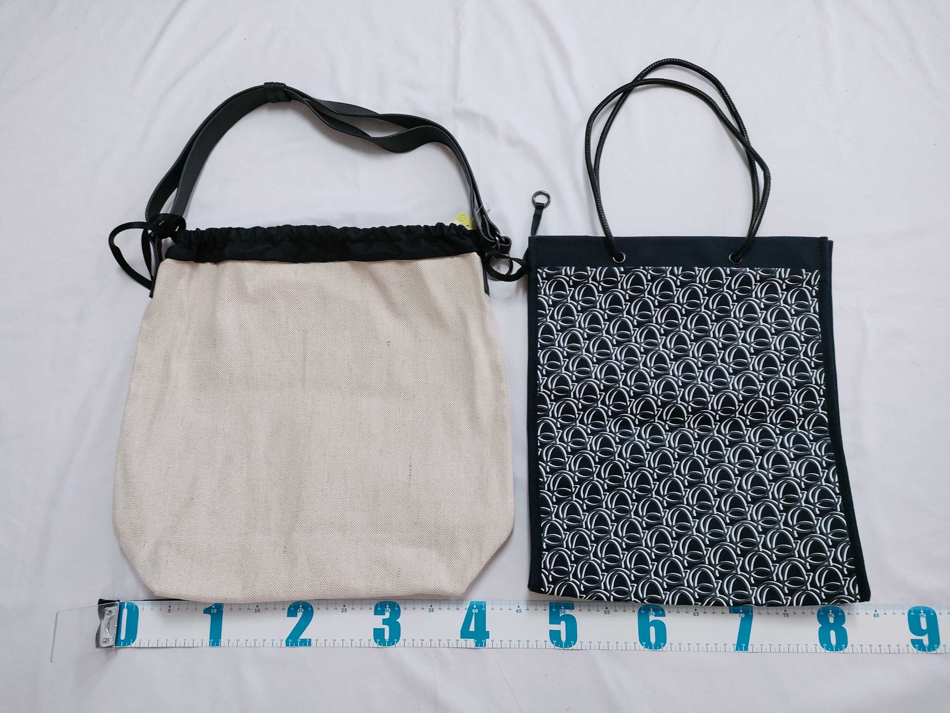 ARMANI Canvas Tote/Hand 2-Piece Tote Bag