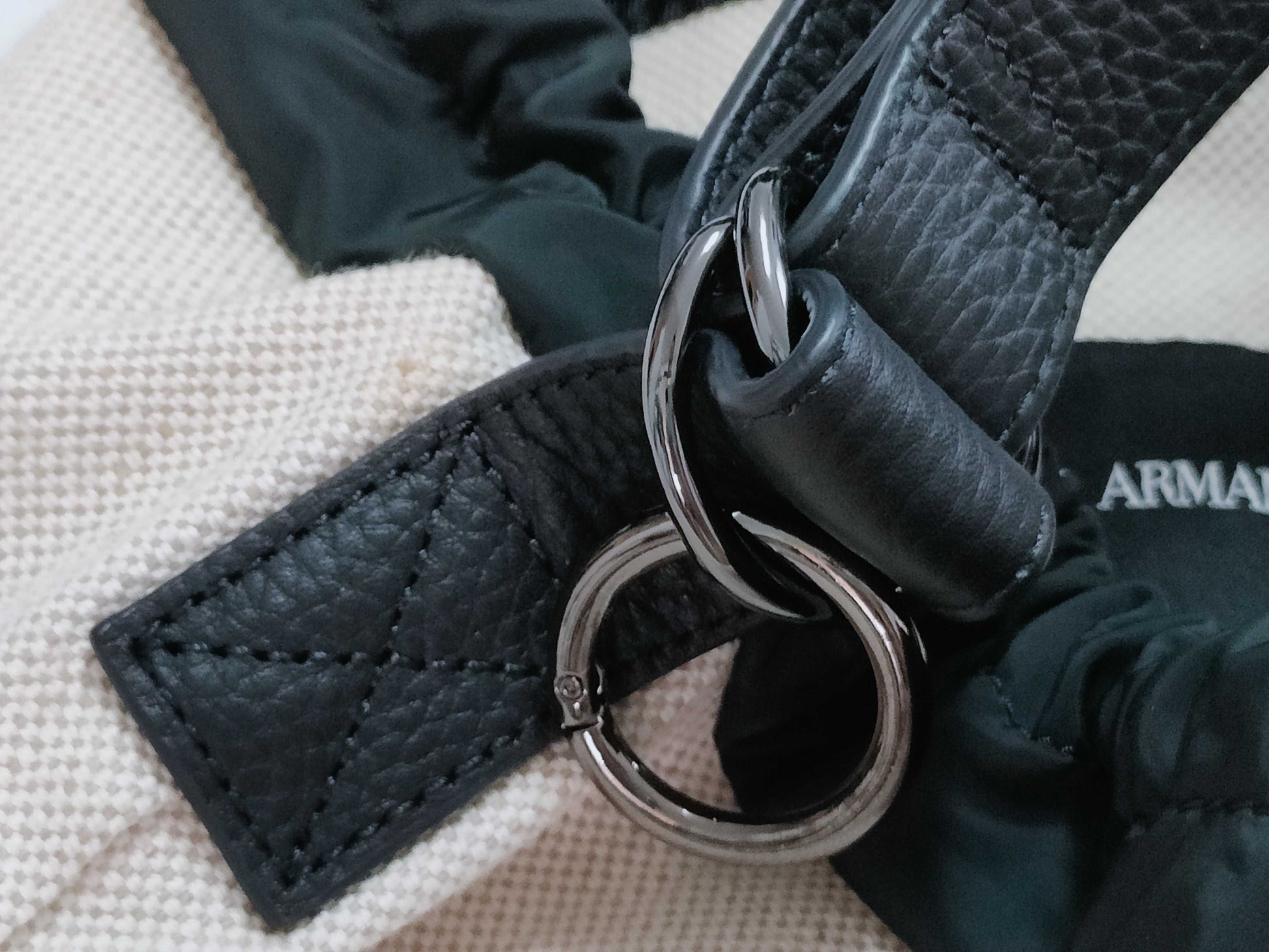 ARMANI Canvas Tote/Hand 2-Piece Tote Bag