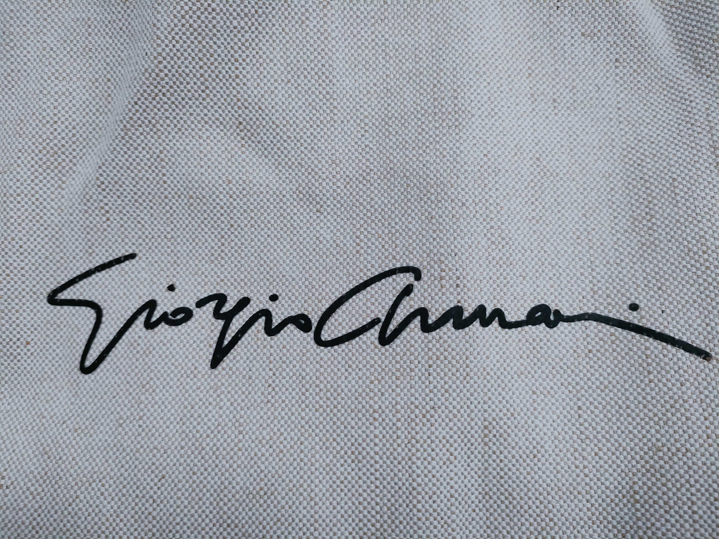 ARMANI Canvas Tote/Hand 2-Piece Tote Bag
