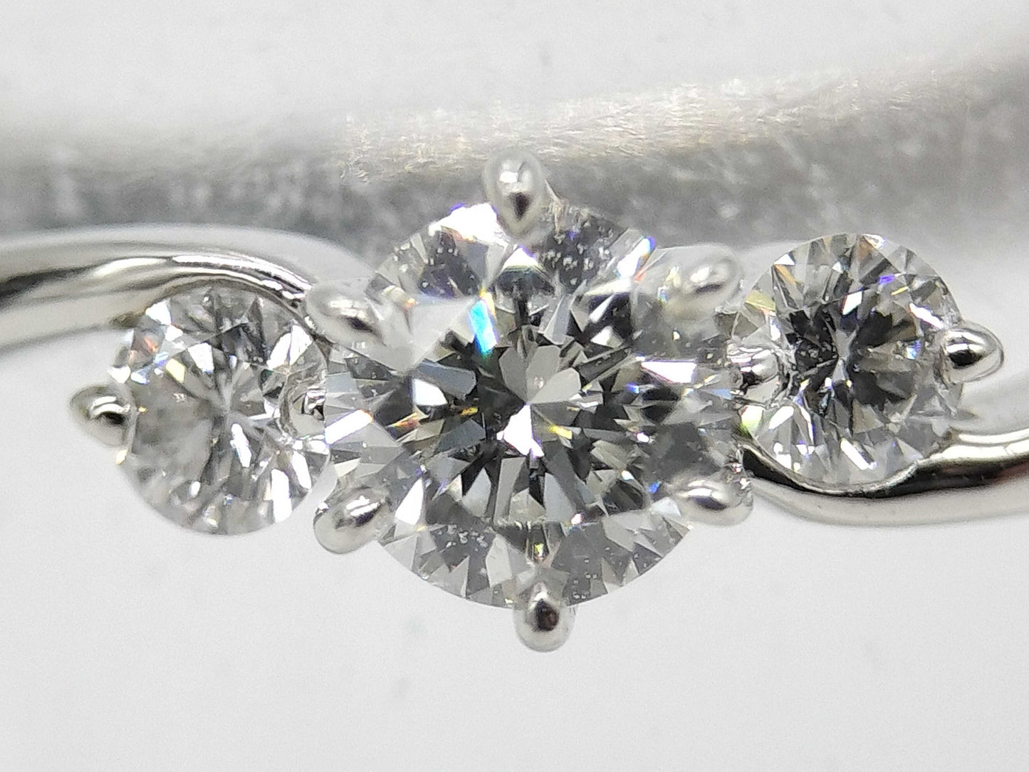 ROYAL ASSCHER D0.22ct FD0.10ct Pt950 3.1g Ring 