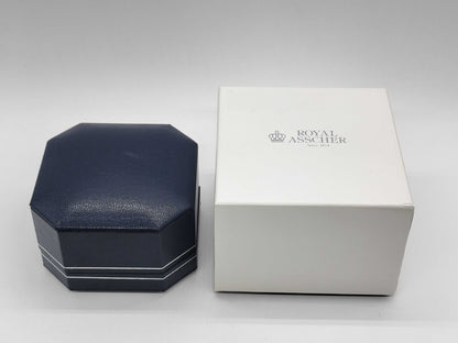 ROYAL ASSCHER D0.22ct FD0.10ct Pt950 3.1g Ring 