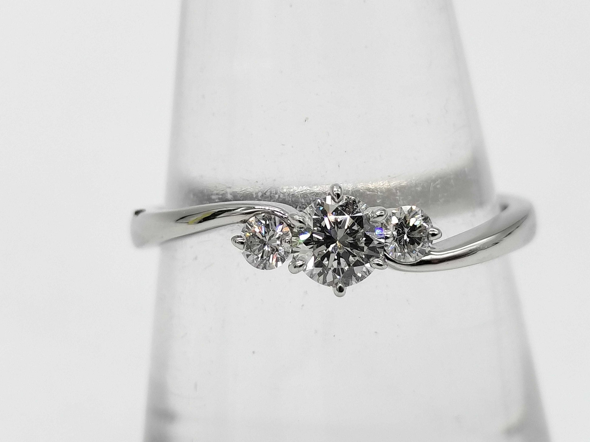 ROYAL ASSCHER D0.22ct FD0.10ct Pt950 3.1g Ring 