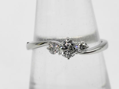 ROYAL ASSCHER D0.22ct FD0.10ct Pt950 3.1g Ring 