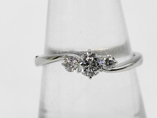ROYAL ASSCHER D0.22ct FD0.10ct Pt950 3.1g Ring 