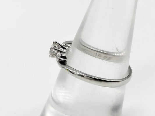 ROYAL ASSCHER D0.22ct FD0.10ct Pt950 3.1g Ring 