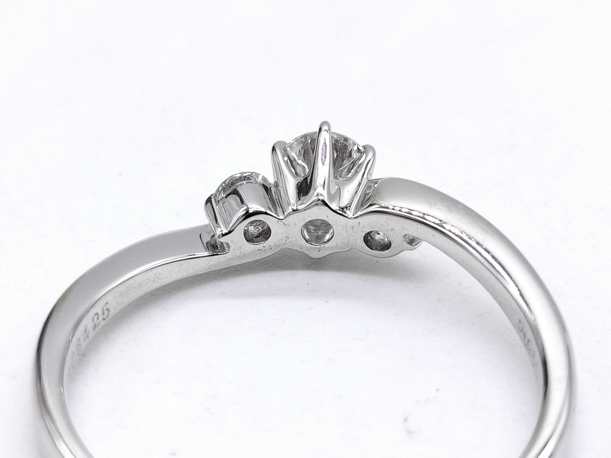 ROYAL ASSCHER D0.22ct FD0.10ct Pt950 3.1g Ring 