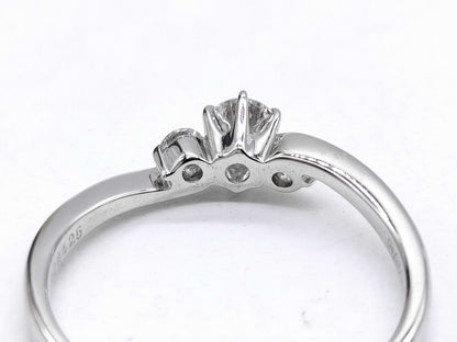 ROYAL ASSCHER D0.22ct FD0.10ct Pt950 3.1g Ring 