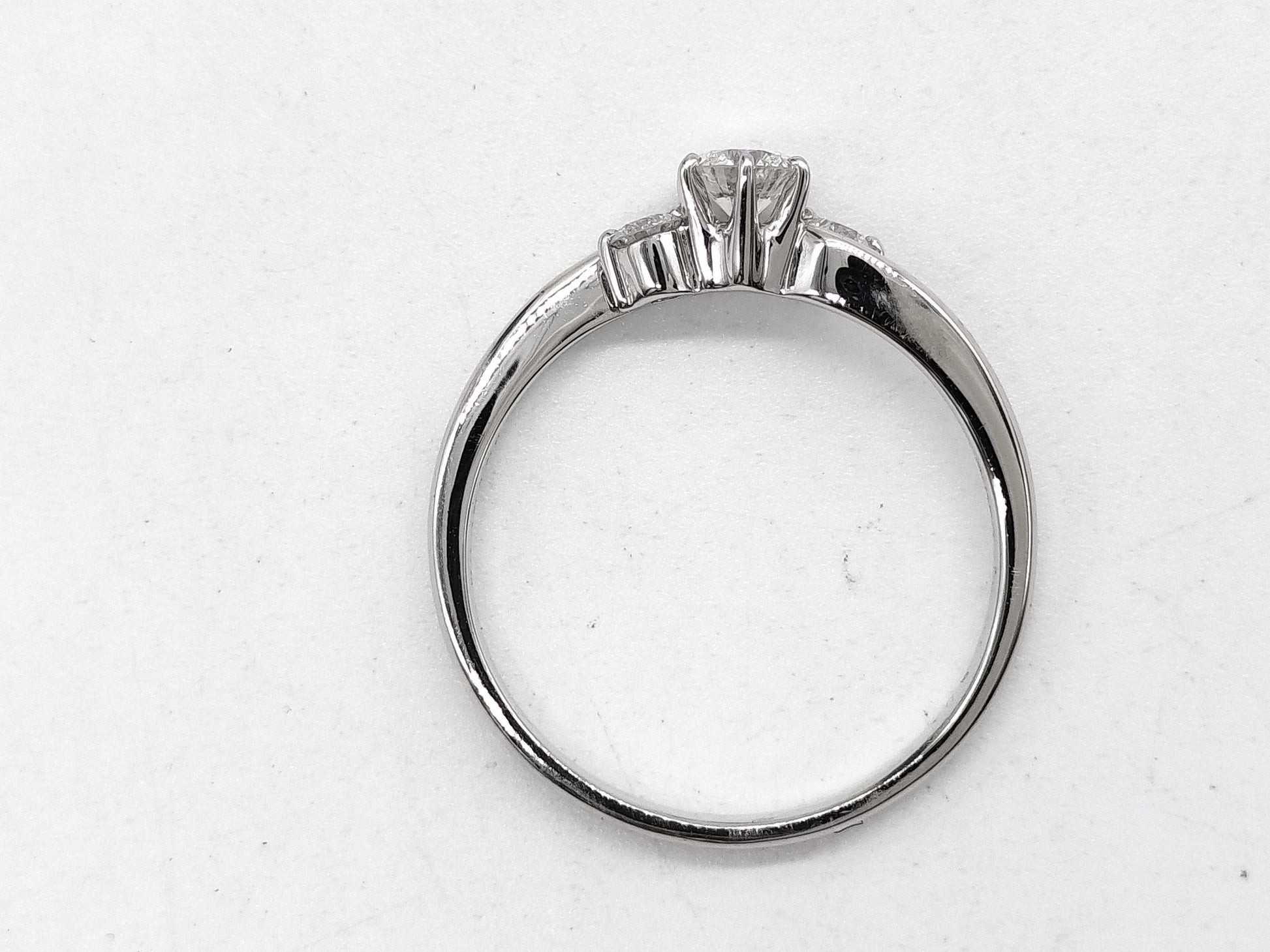 ROYAL ASSCHER D0.22ct FD0.10ct Pt950 3.1g Ring 