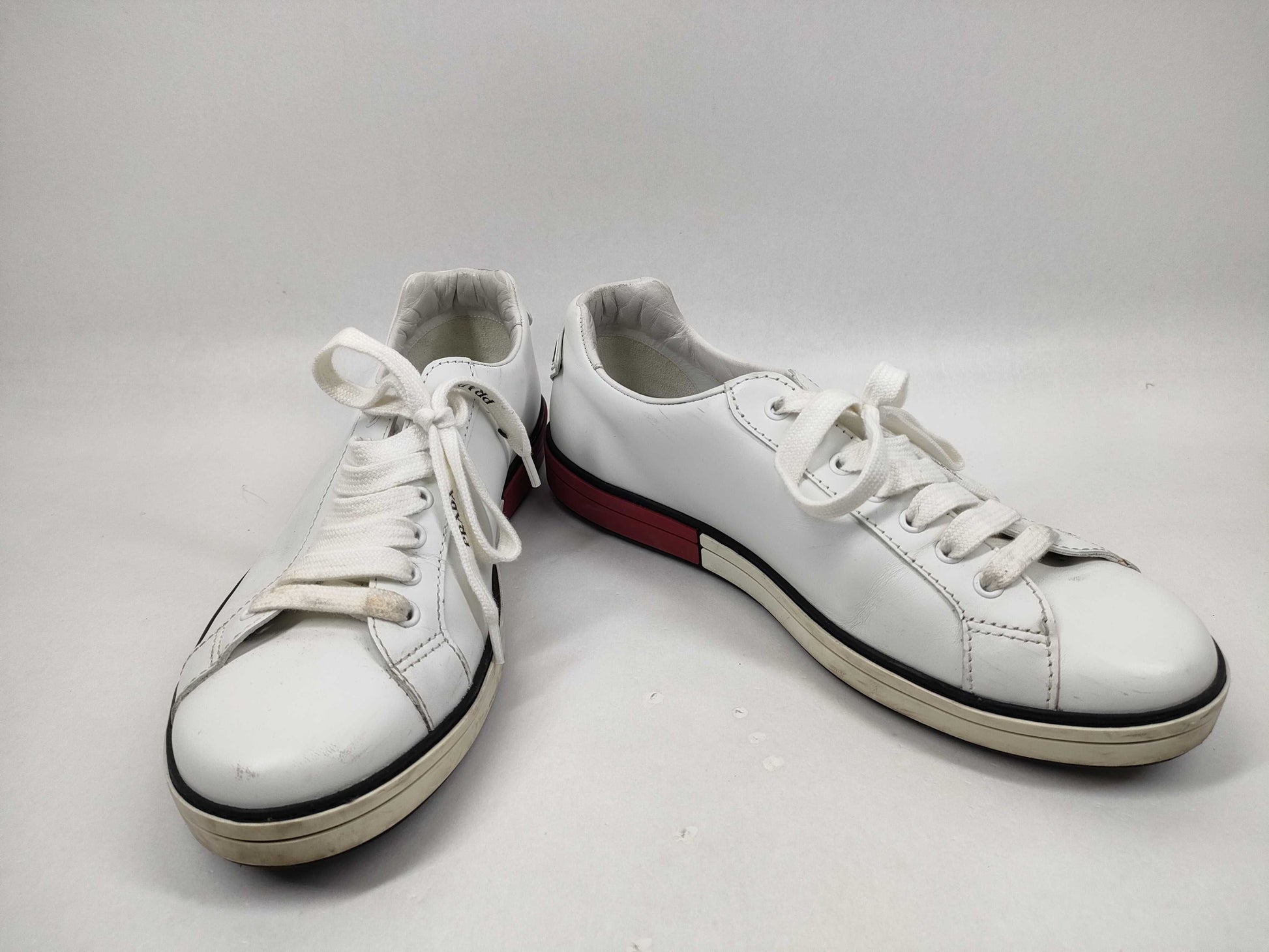 PRADA Men's Leather Logo Sneakers