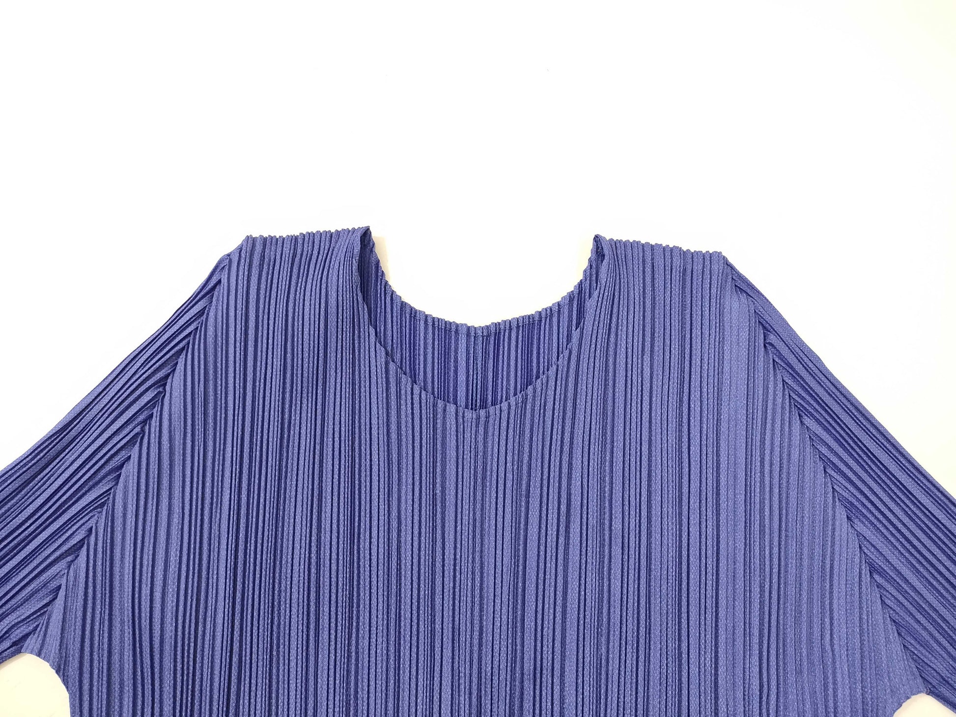 PLEATS PLEASE Pleats Please Top Blue 3/4 Sleeve Top