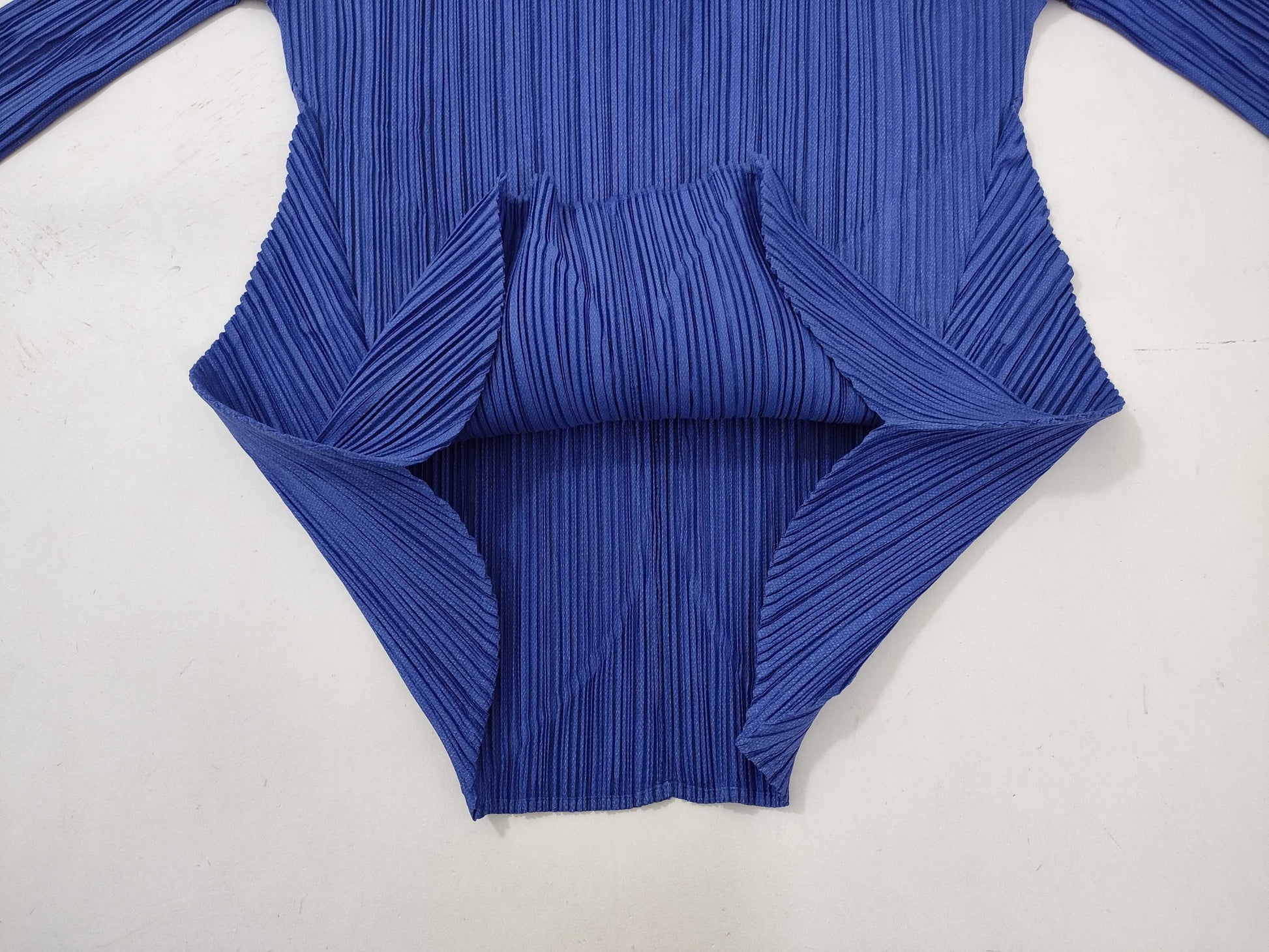 PLEATS PLEASE Pleats Please Top Blue 3/4 Sleeve Top