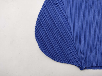 PLEATS PLEASE Pleats Please Top Blue 3/4 Sleeve Top