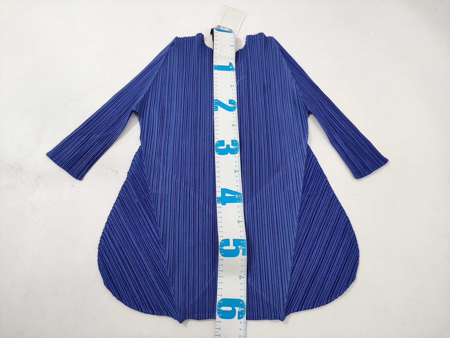 PLEATS PLEASE Pleats Please Top Blue 3/4 Sleeve Top