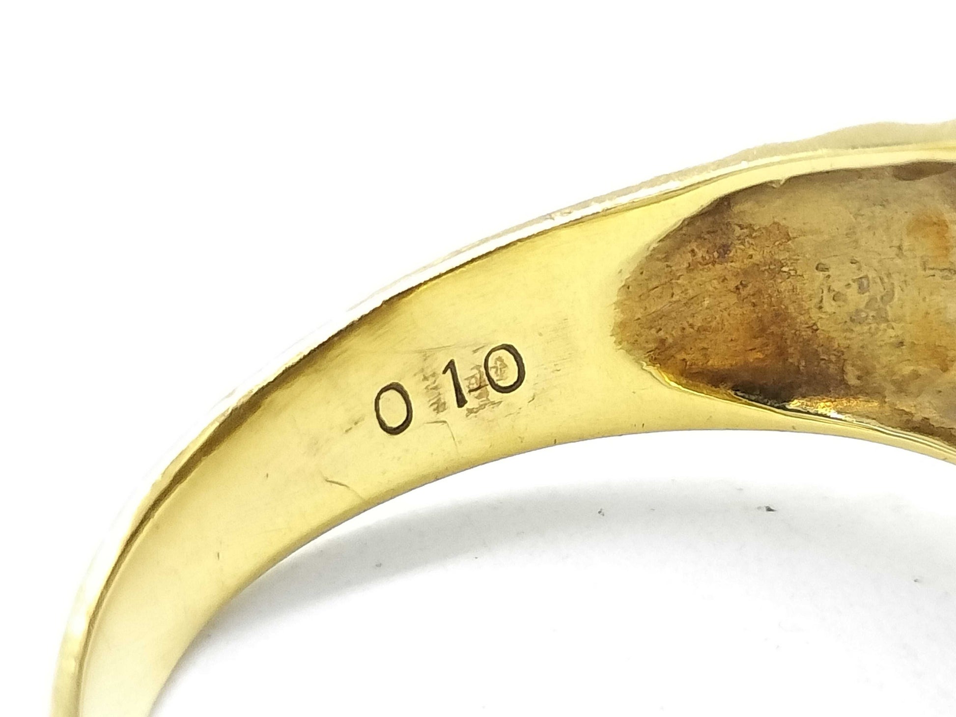 Owl motif D0.10ct K18 4.7g ring 
