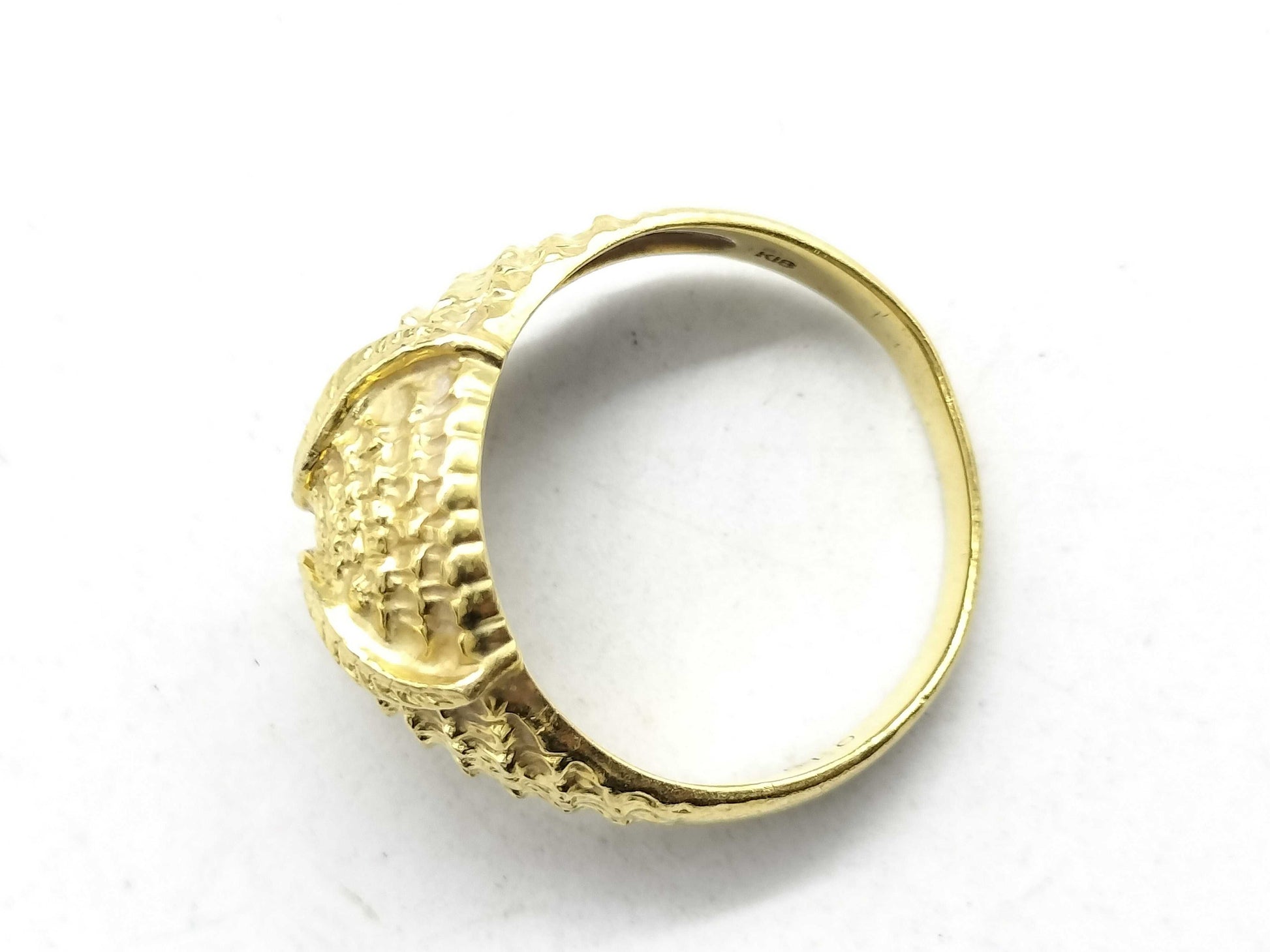 Owl motif D0.10ct K18 4.7g ring 