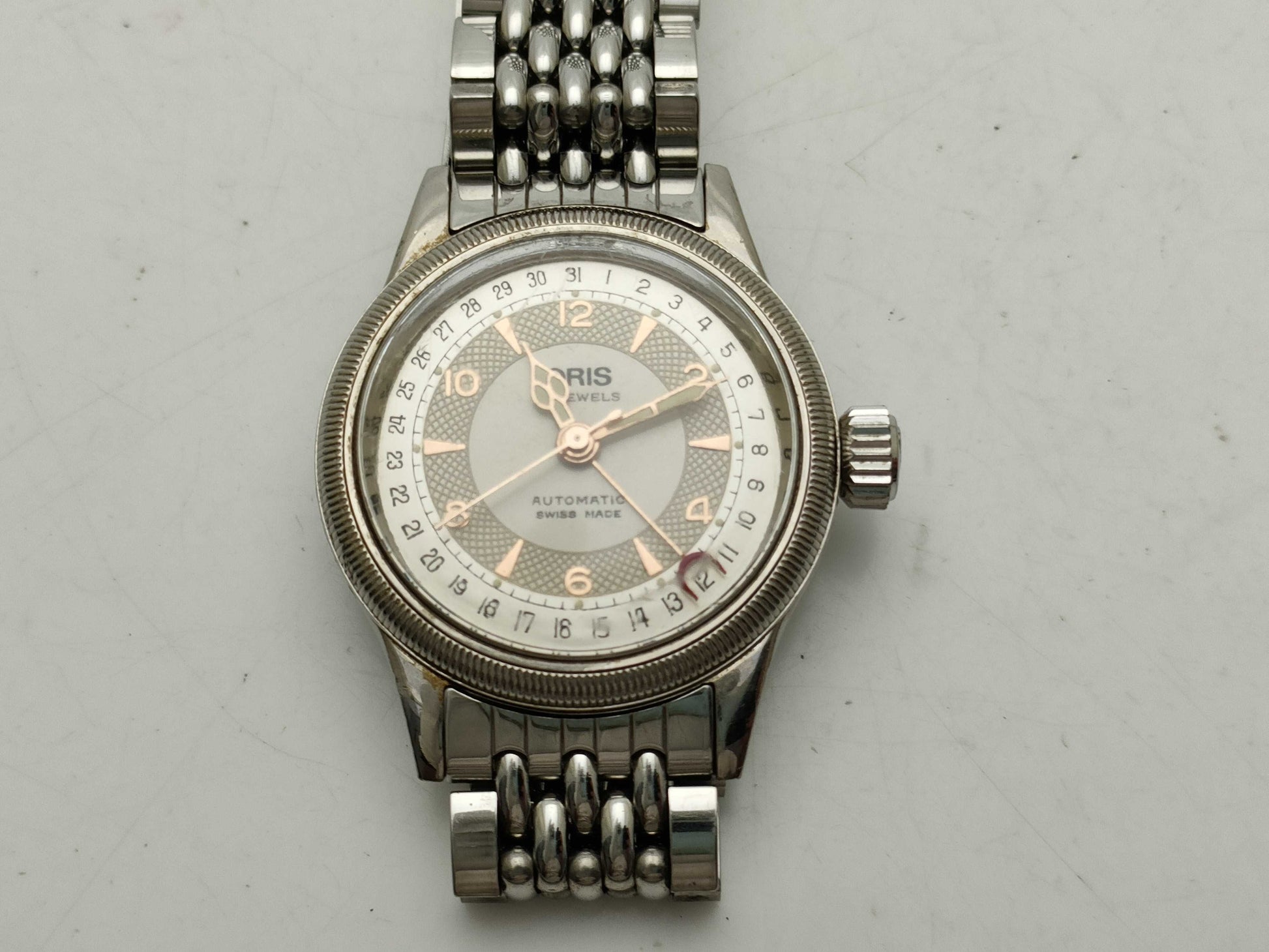 Oris Pointer Date Women's Watch with See-Through Back
