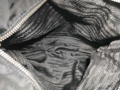PRADA Nylon Triangle Logo Tote Bag