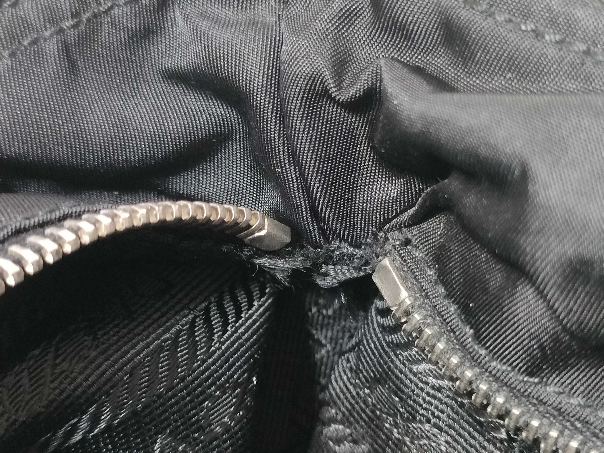 PRADA Nylon Triangle Logo Tote Bag
