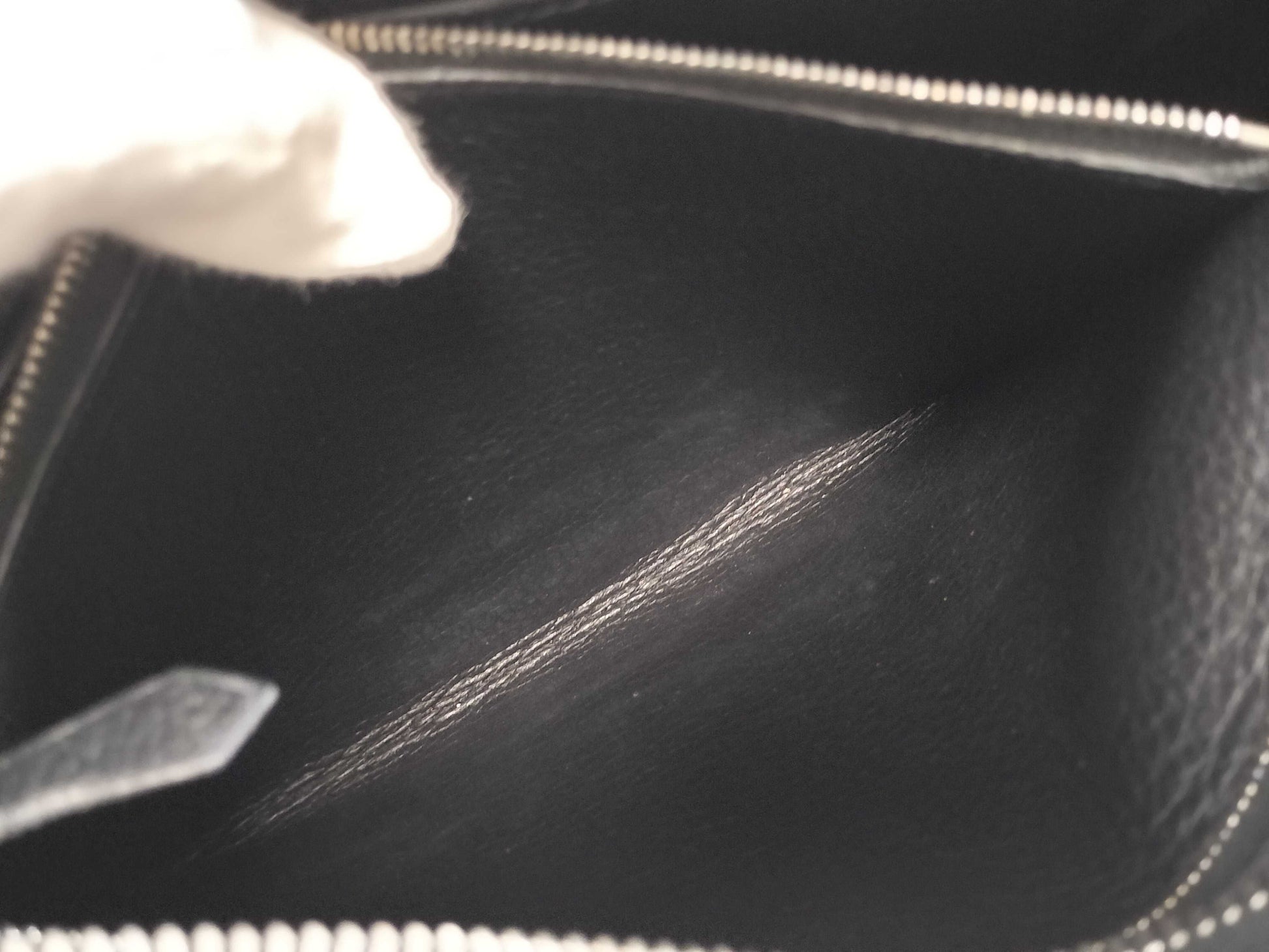 HERMES Trim 31 □B Taurillon Silver Hardware Tote Bag