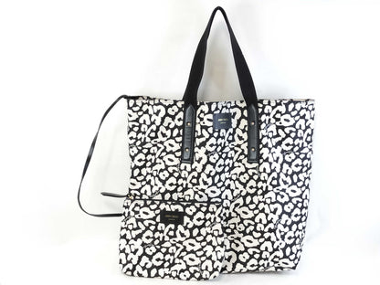 JIMMY CHOO Candice Nylon Leopard Print Tote Bag