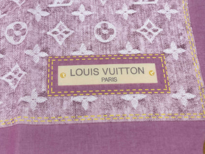 LOUIS VUITTON Monogram Cotton Handkerchief Scarf