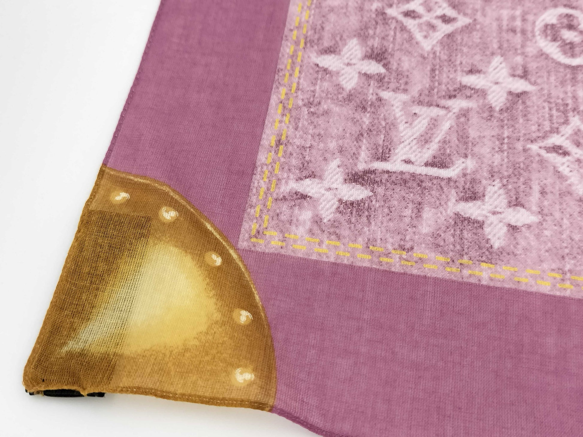 LOUIS VUITTON Monogram Cotton Handkerchief Scarf