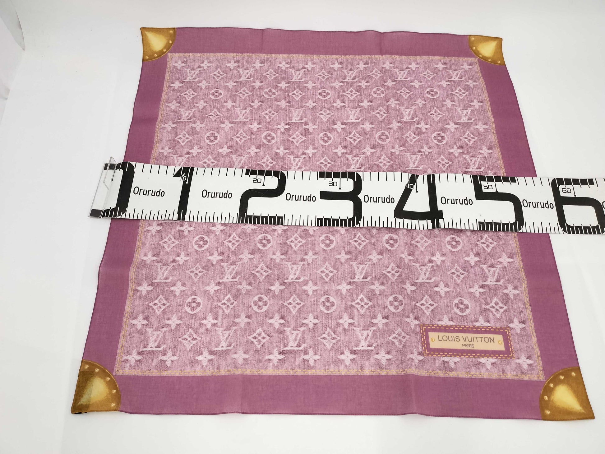 LOUIS VUITTON Monogram Cotton Handkerchief Scarf