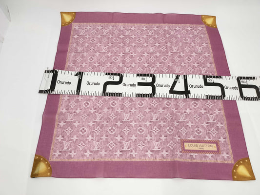 LOUIS VUITTON Monogram Cotton Handkerchief Scarf