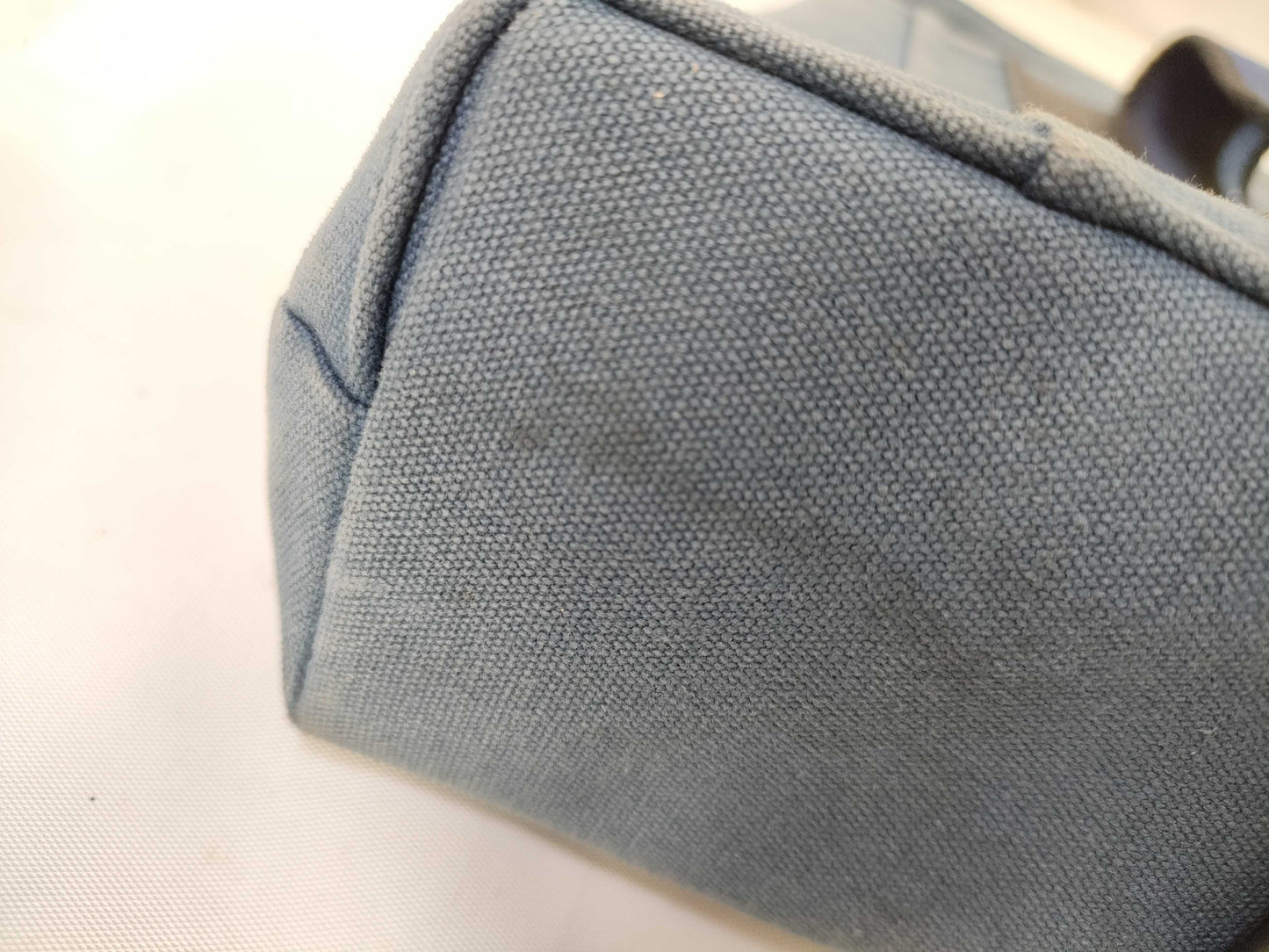 HERMES Troca Troca Horizontal MM Canvas Blue Tote Bag