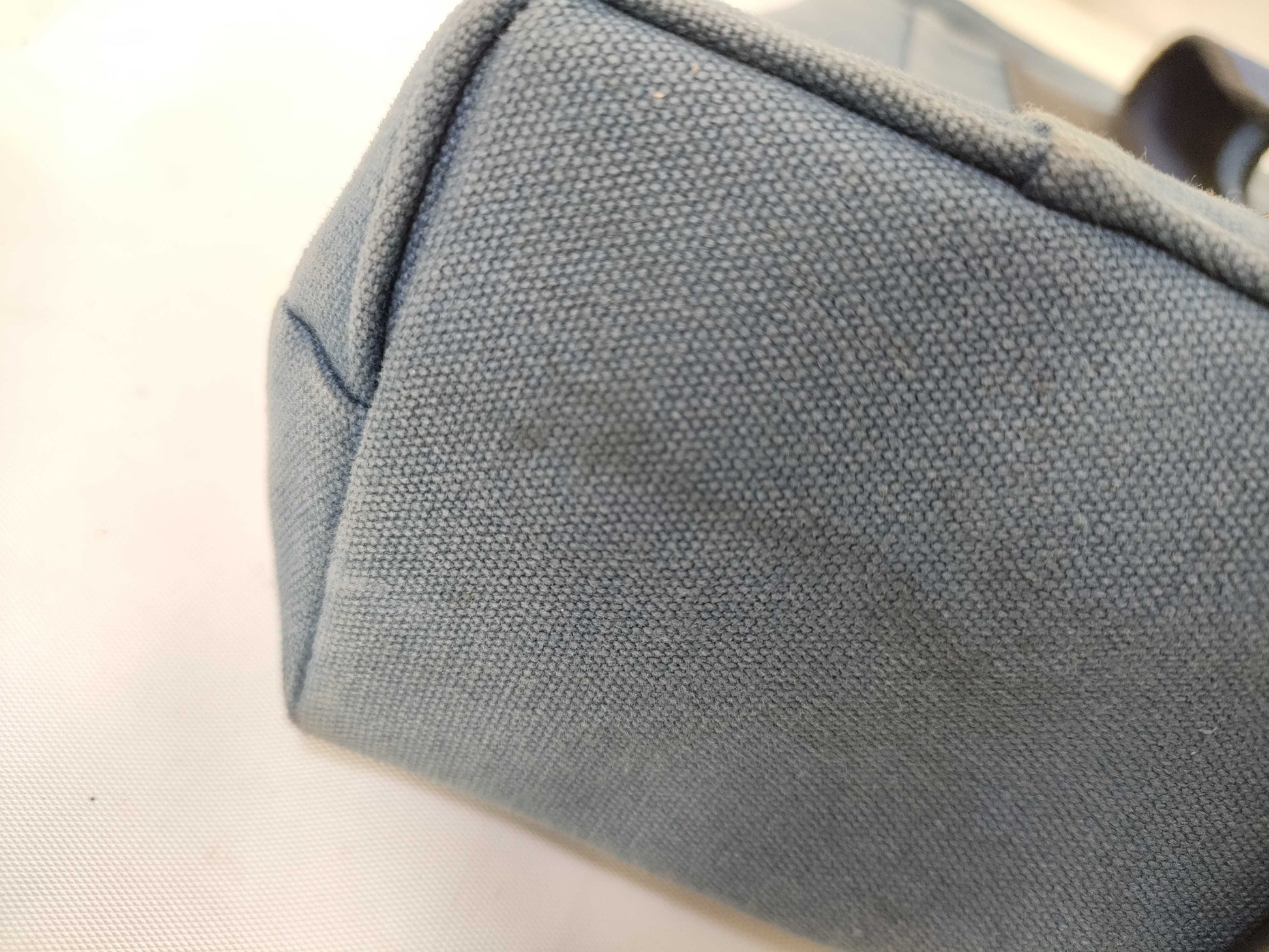 HERMES Troca Troca Horizontal MM Canvas Blue Tote Bag