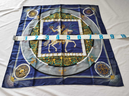 HERMES Carre Carre 90 Skilled Fire Scarf