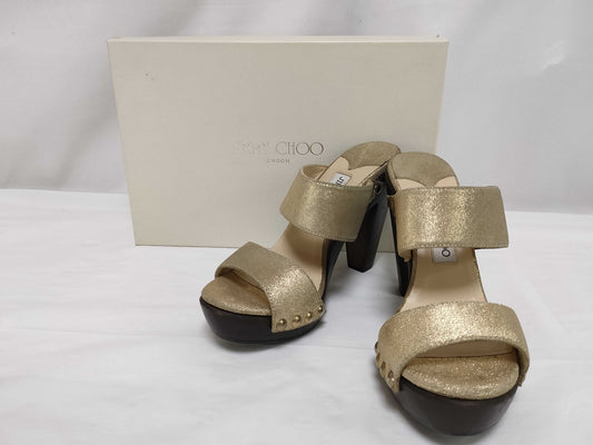JIMMY CHOO glitter sandals