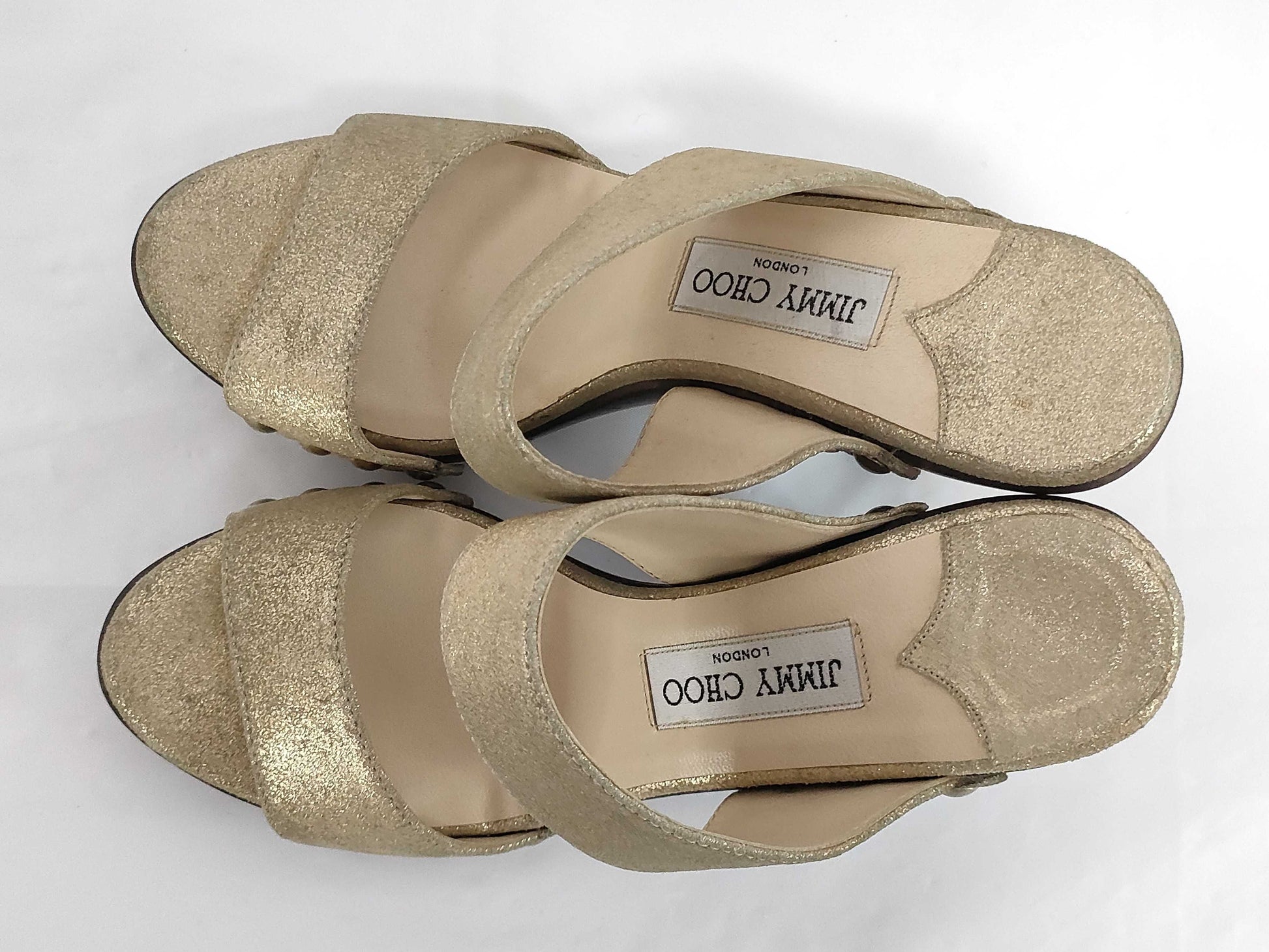 JIMMY CHOO glitter sandals