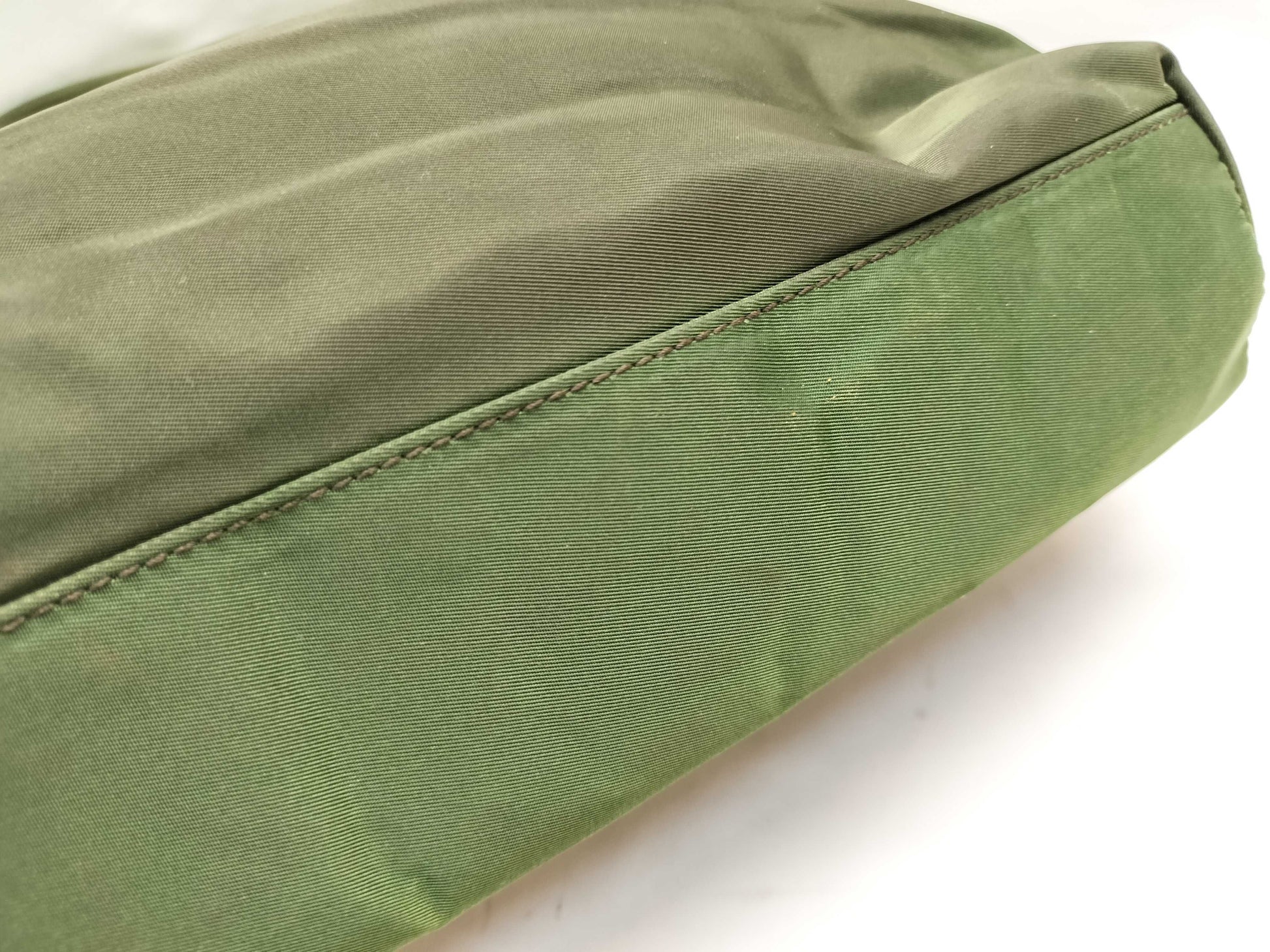 PRADA Nylon Khaki Tote Bag/Shoulder Bag 
