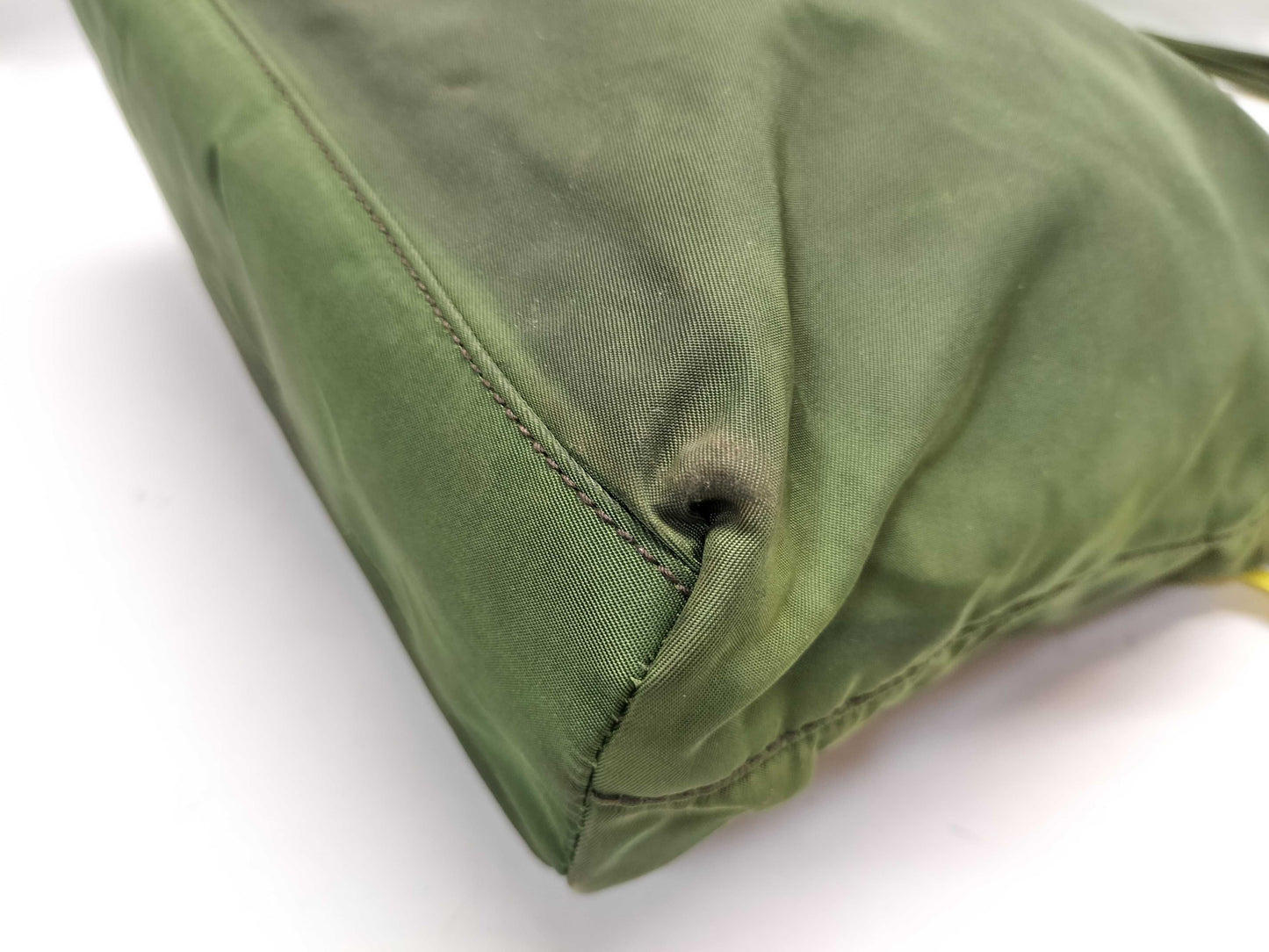 PRADA Nylon Khaki Tote Bag/Shoulder Bag 