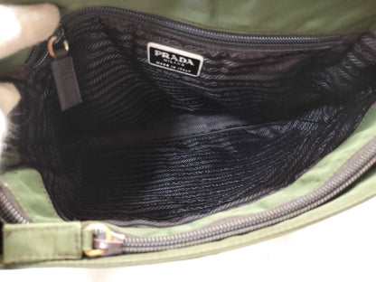 PRADA Nylon Khaki Tote Bag/Shoulder Bag 