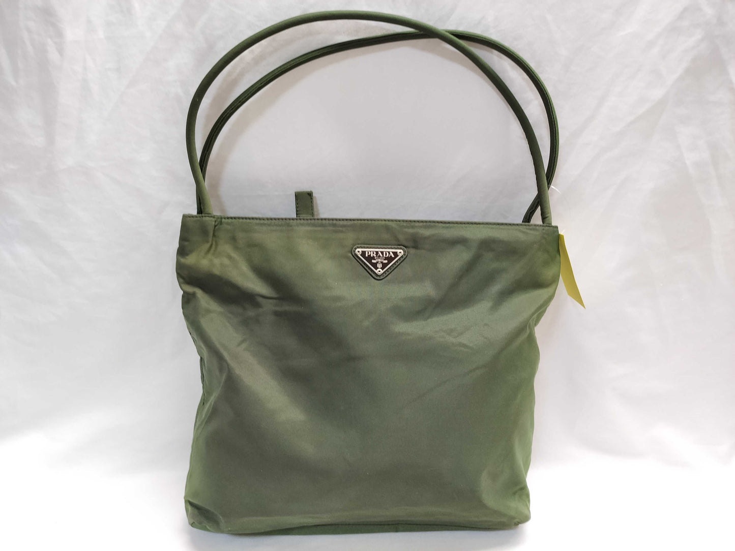 PRADA Nylon Khaki Tote Bag/Shoulder Bag 