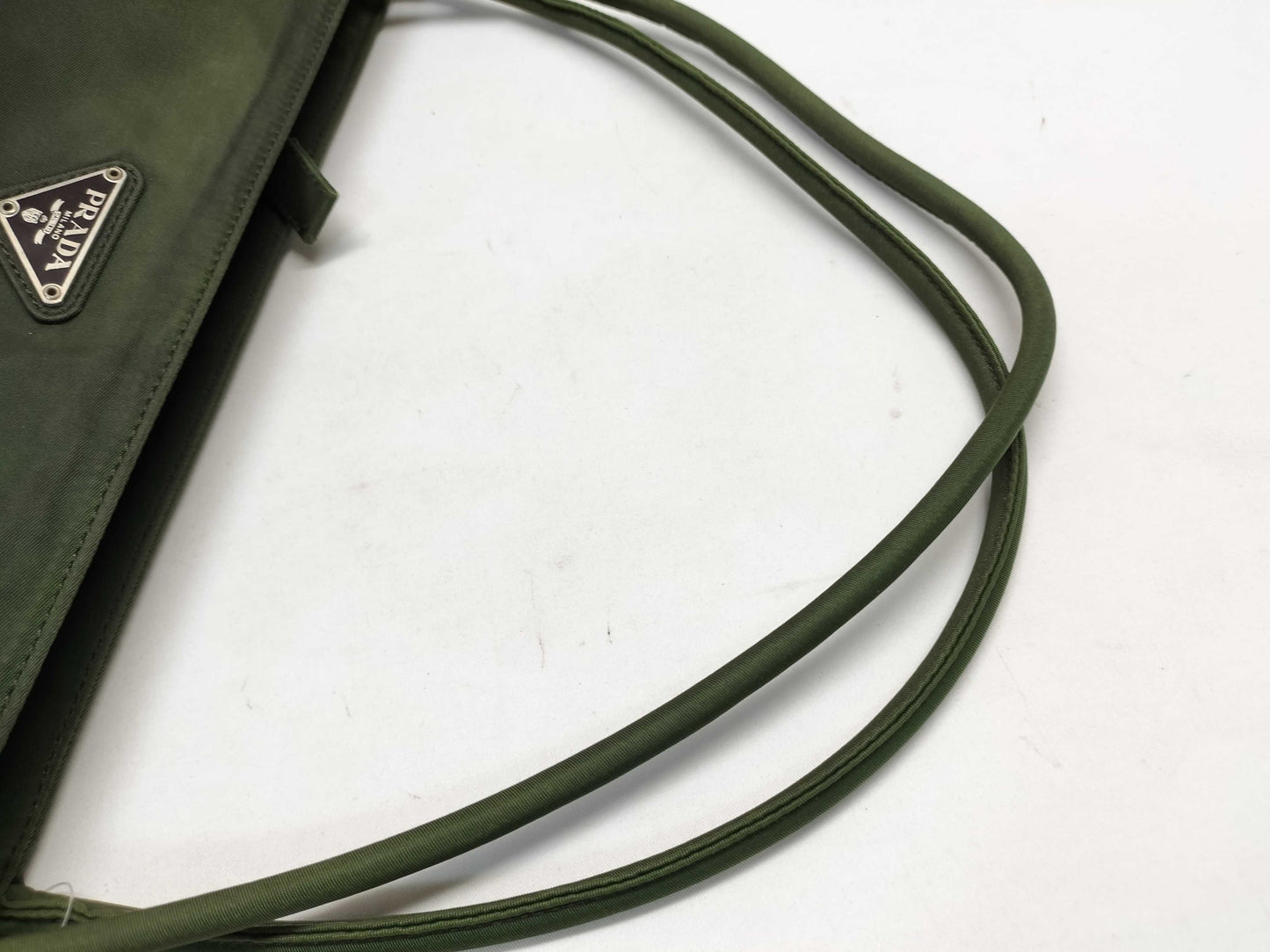 PRADA Nylon Khaki Tote Bag/Shoulder Bag 