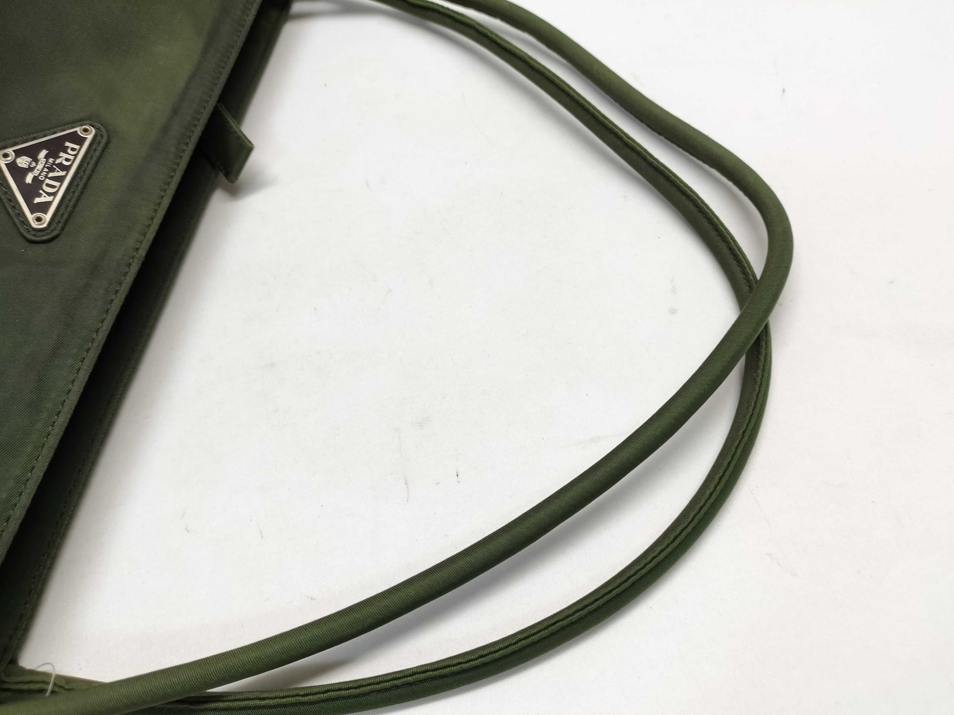 PRADA Nylon Khaki Tote Bag/Shoulder Bag 