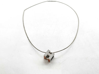 HERMES Necklace, Cage d'Ash H Cube Necklace