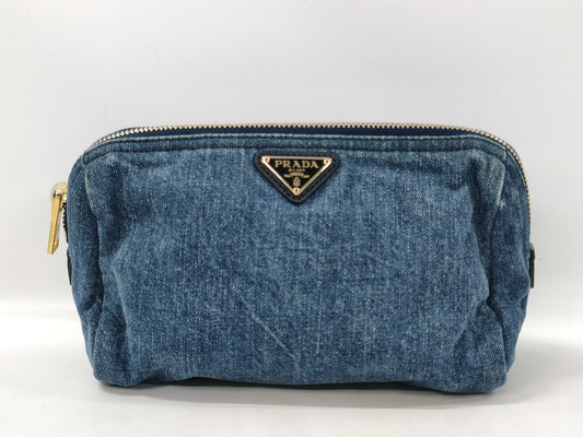 PRADA denim pouch pouch
