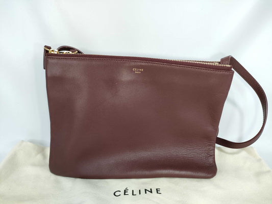 CELINE Lambskin Shoulder Bag