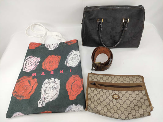 GUCCI GG Canvas Bag/Accessories *4 Pieces 