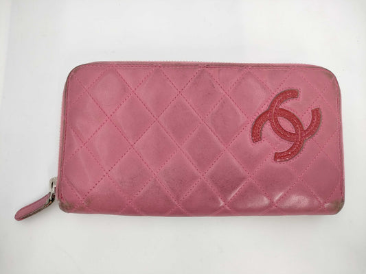CHANEL Simply CC Round Zip Long Wallet